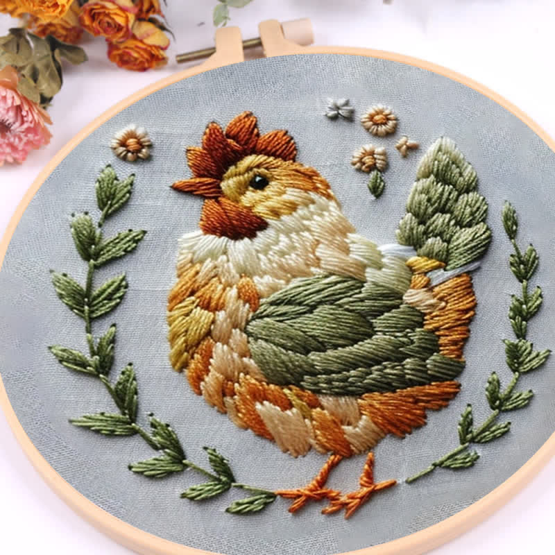 Rubbyoo Embroidery Kit - Floral Chicken - image 9