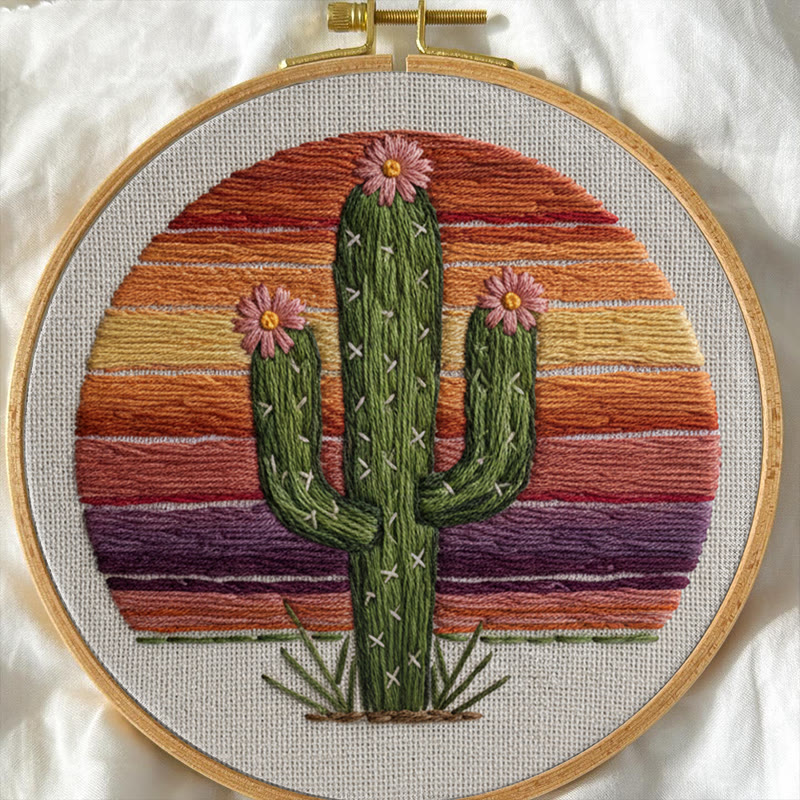 Rubbyoo Embroidery Kit - Charming Cactus | Unique Home Decor | Perfect Housewarming Gift - image 7