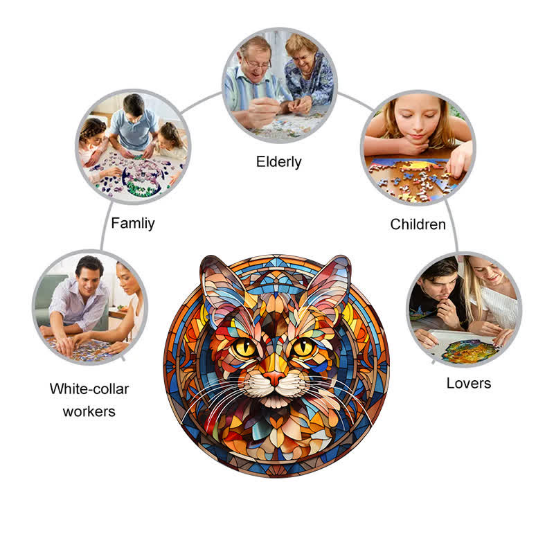 Beautiful Cat -3 Wooden Jigsaw Puzzle