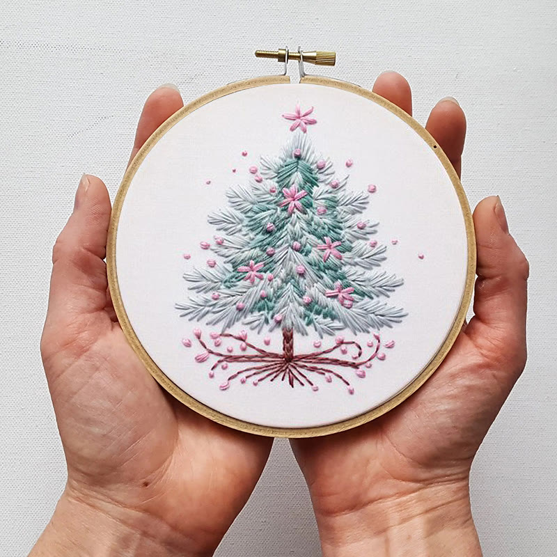 Rubbyoo Embroidery Kit- Pink Christmas Tree - image 5