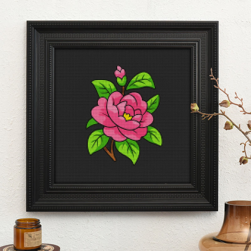  Cross Stitch Kit - Blooming Rose | Diy Floral Handicraft | Office Wall Decorations - image 10