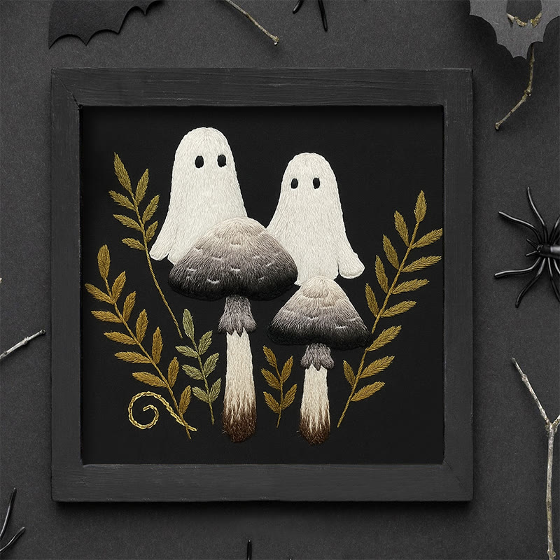 Rubbyoo Embroidery Kit - Helloween Spooky Mushroom | Diy Housewarming Present | Needlework For Beginner - image 4