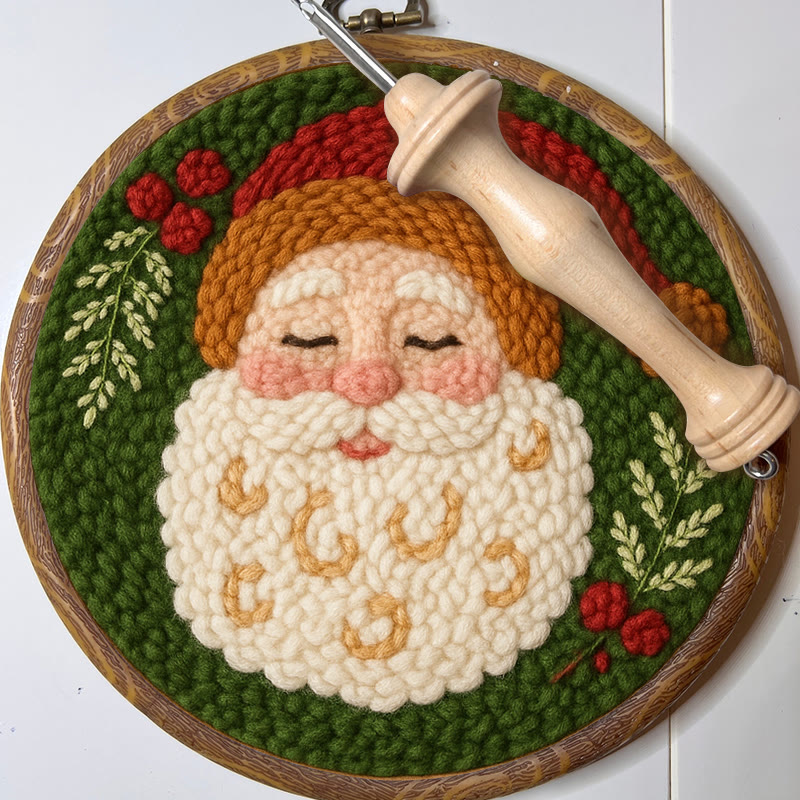 Santa Claus Punch Needle Kit - Creative Christmas Decoration | Unique Handmake Craft - image 9