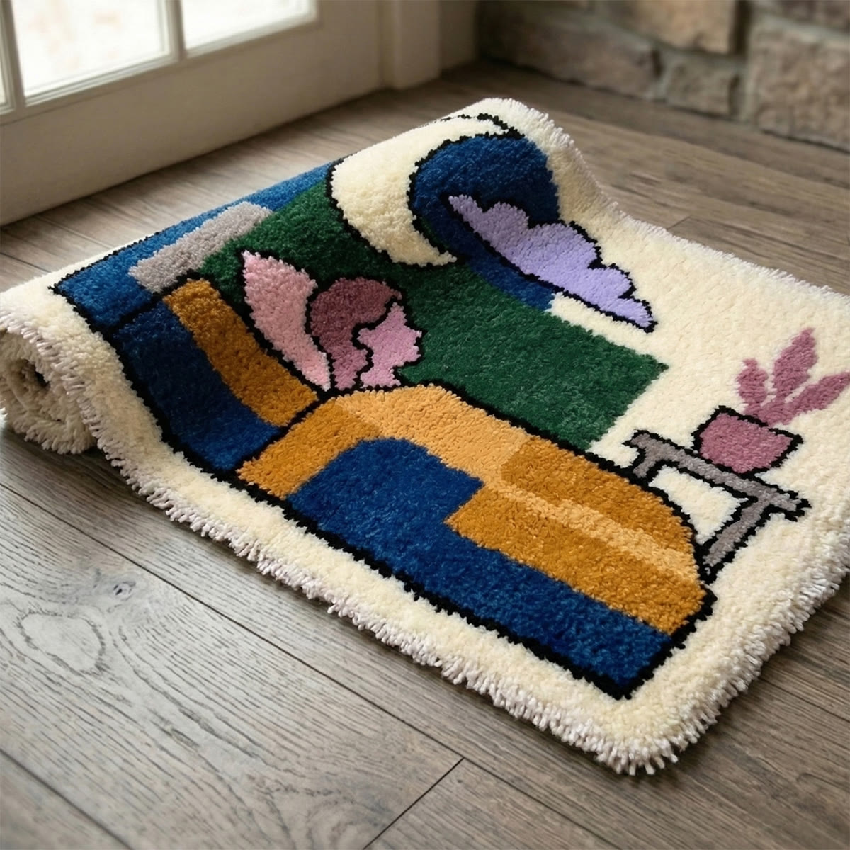 Rubbyoo Latch Hook Rug Kit - Have A Good Night | Perfect Bedroom Mat | Diy Handicraft For Beginner  - image 6