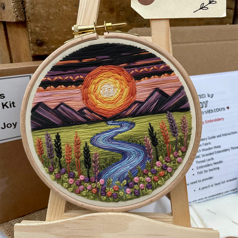 Rubbyoo Embroidery Kit - Mystery View | Special Landscape Craft | Decorative Hoop Art - image 6