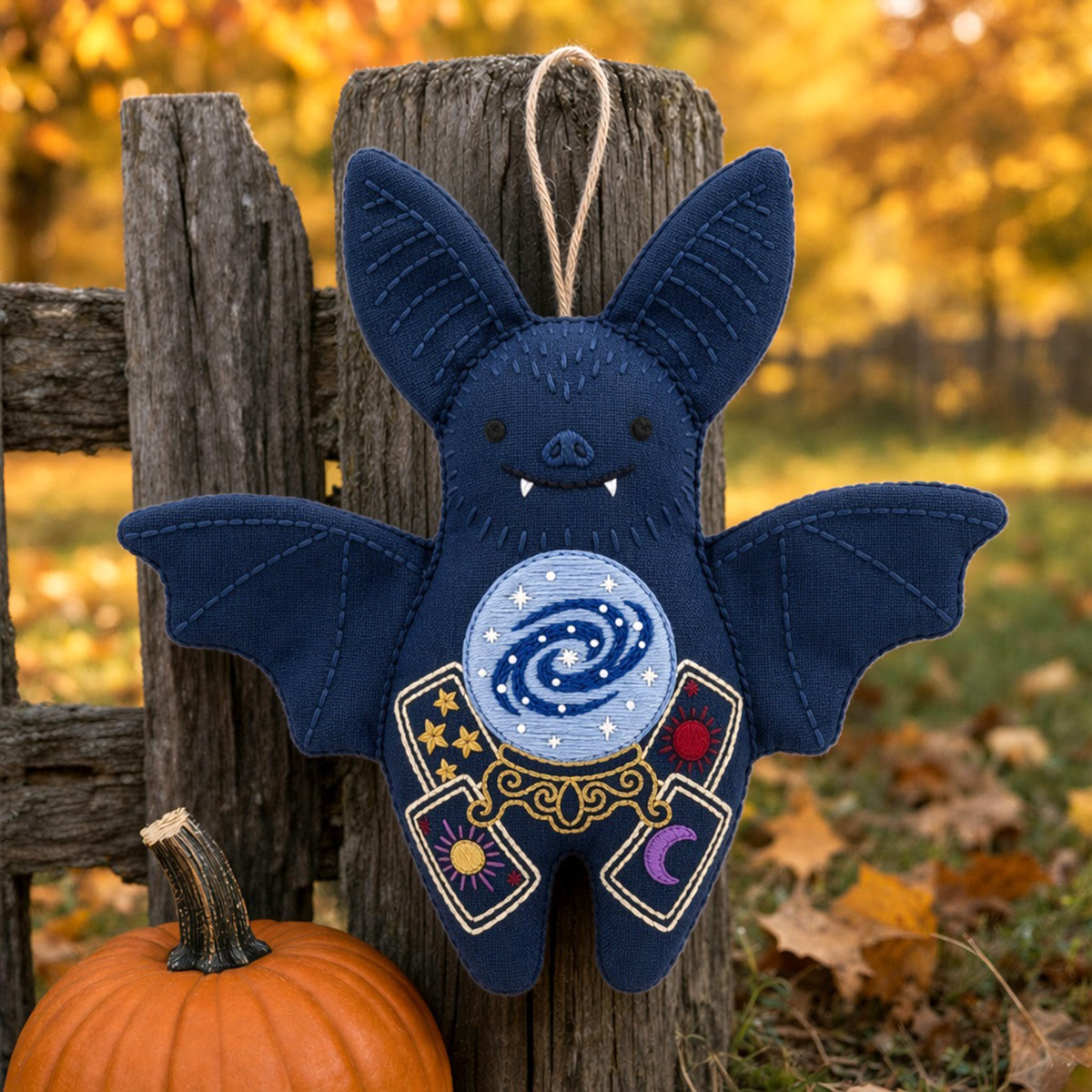Rubbyoo Bat Embroidery Kit - Fortune Teller | Mystical Crystal Ball Craft | Witchy Handmade Decoration - image 7