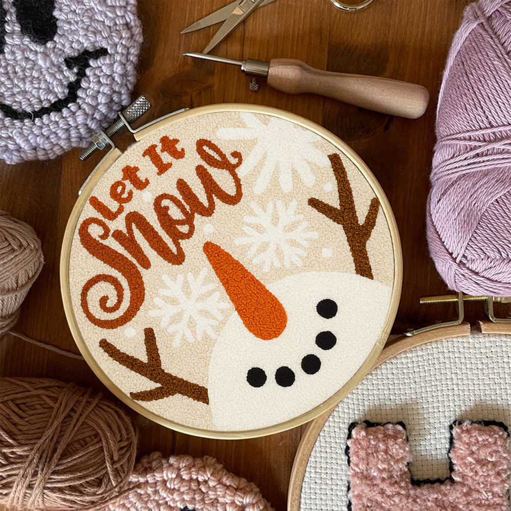 Let It Snow Punch Needle Kit - Diy Winter Handicraft | Perfect Christmas Hanging Art - image 9