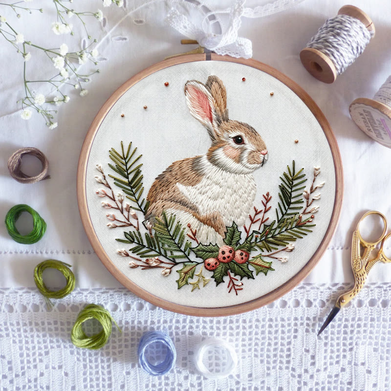 Rubbyoo Embroidery Kit-  Christmas Bunny - image 5