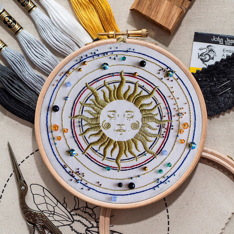 Rubbyoo Bead Embroidery Kit - Sun Galaxy | Universe Handmade Artwork | Diy Home Decor - image 3