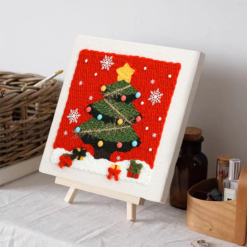 Christmas Series Square Punch Needle Kit - Personalized Needle Craft | Nice Christmas Decorative Gifts  - image 10