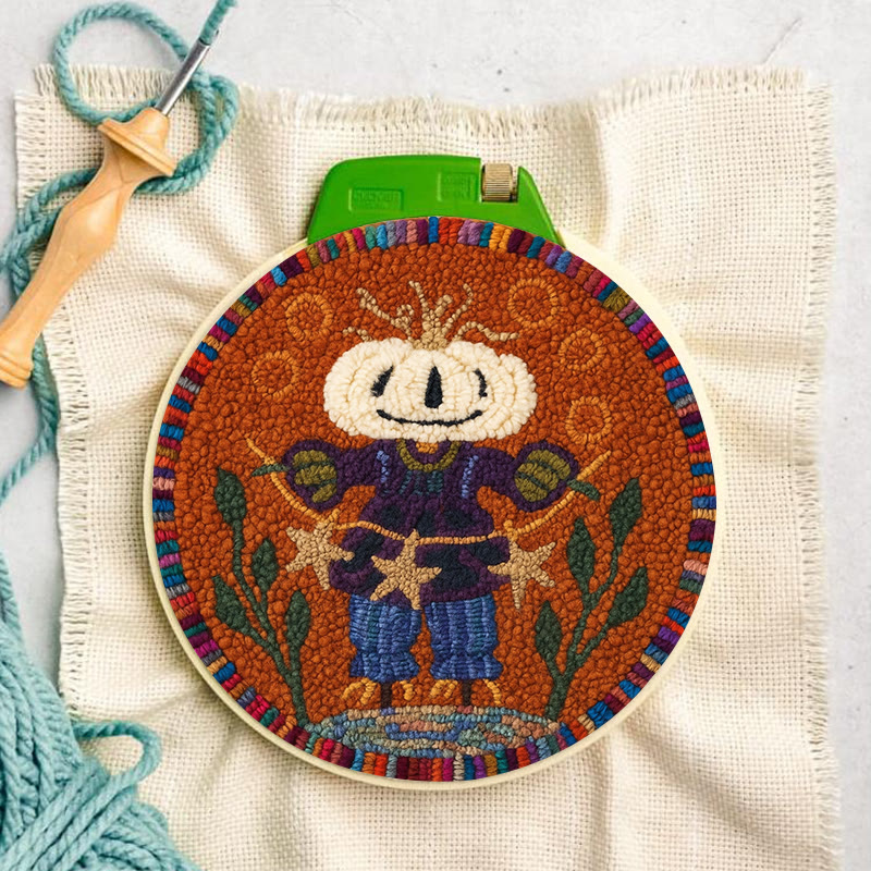 Pumpkin Scarecrow Punch Needle Kit - Creative Holiday Craft | Nice Gift For Home Decor - image 7