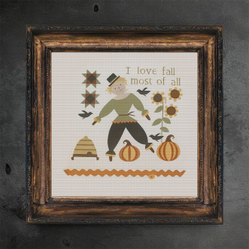 Cross Stitch Kit - Love For Autumn |  Festival Handmade Needlework | Diy Halloween Collection  - image 3