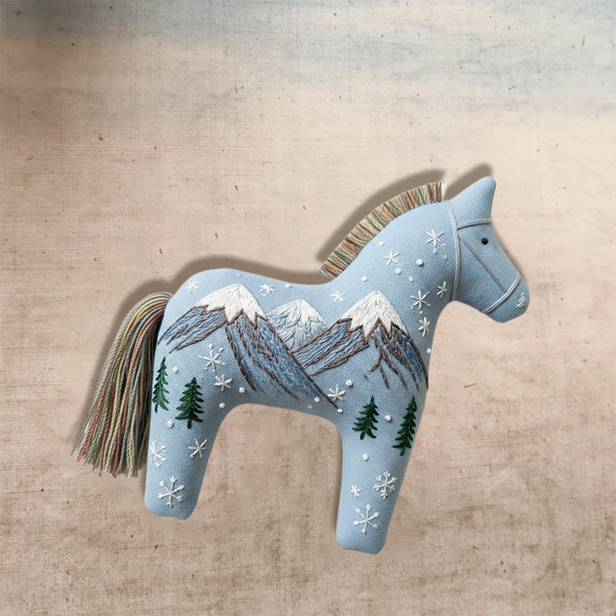 Rubbyoo Dala Horse Embroidery Kit - Snowy Mountain | Unique Birthday Gift | Cozy Home Accents - image 3