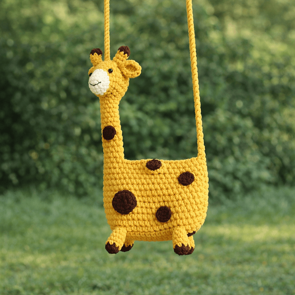 Diy Handmade Giraffe Bag Crochet Kit - Creative Yarn Craft | Unique Crossbody Bag | Special Gift For Kid  - image 4