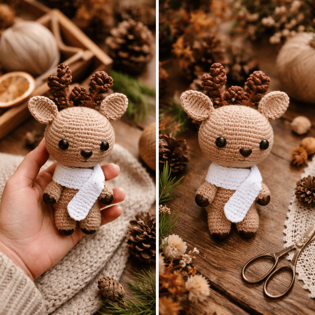 Diy Handmade Forest Deer Crochet Kit - Special Animal Toy | Plush Yarn Craft - image 5