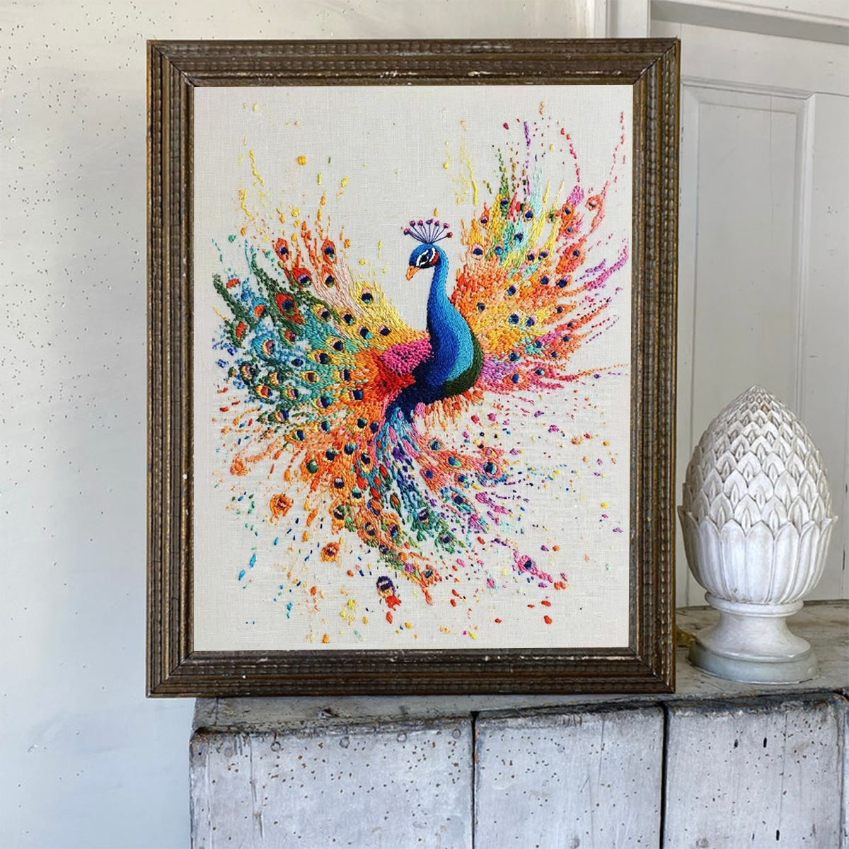 Rubbyoo Embroidery Kit-  Colorful Wings Peacock - image 7