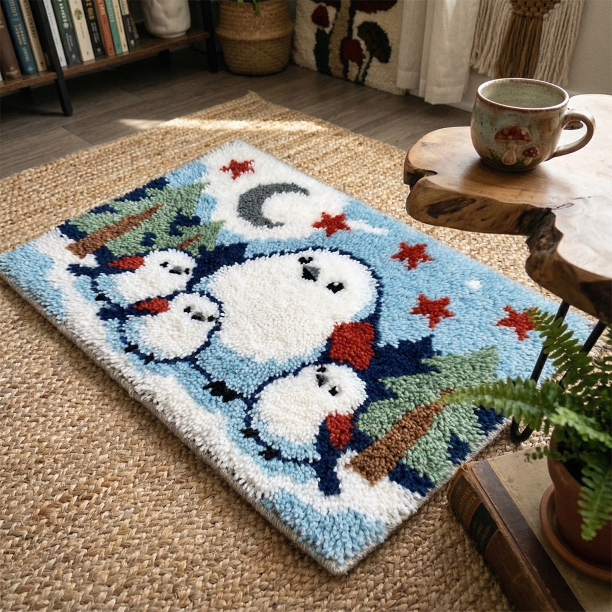 Rubbyoo Latch Hook Rug Kit - Birds Family | Animal Handmade Art | Nice Gift For Housewarming - image 4