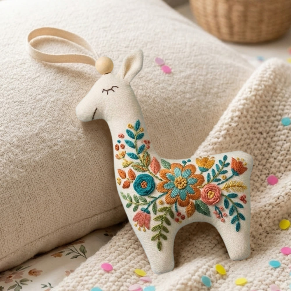 Rubbyoo Llama Embroidery Kit - Large Mandala Flower | Unique Gift For Mom | Floral Backpack Accessory - image 7