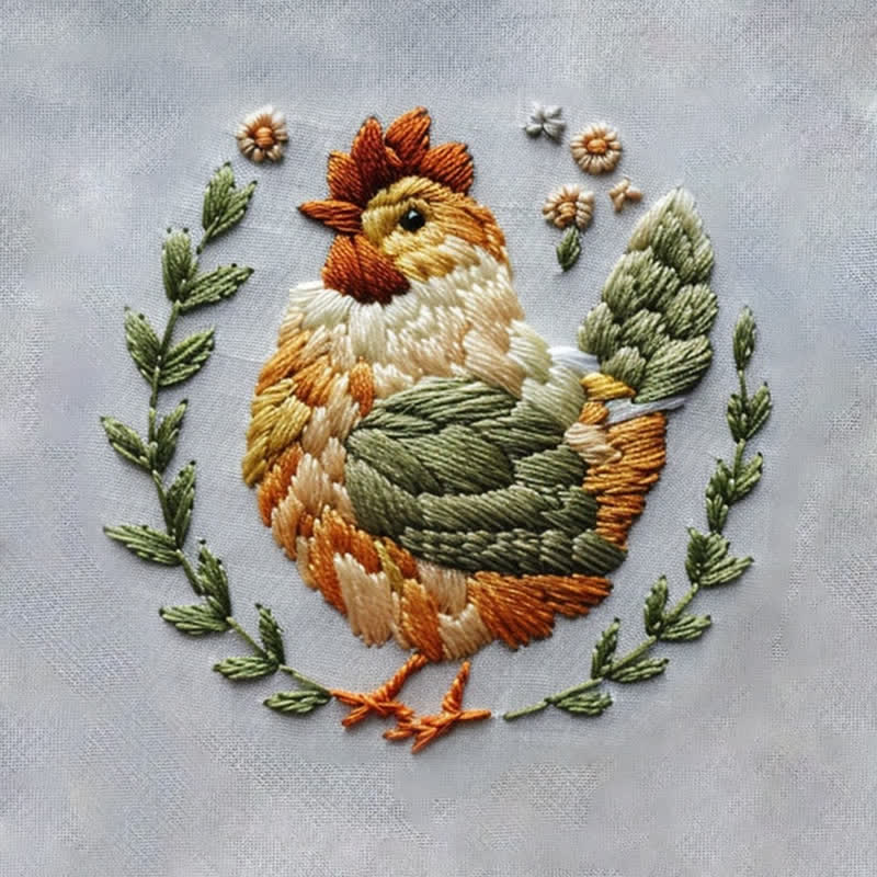 Rubbyoo Embroidery Kit - Floral Chicken - image 10