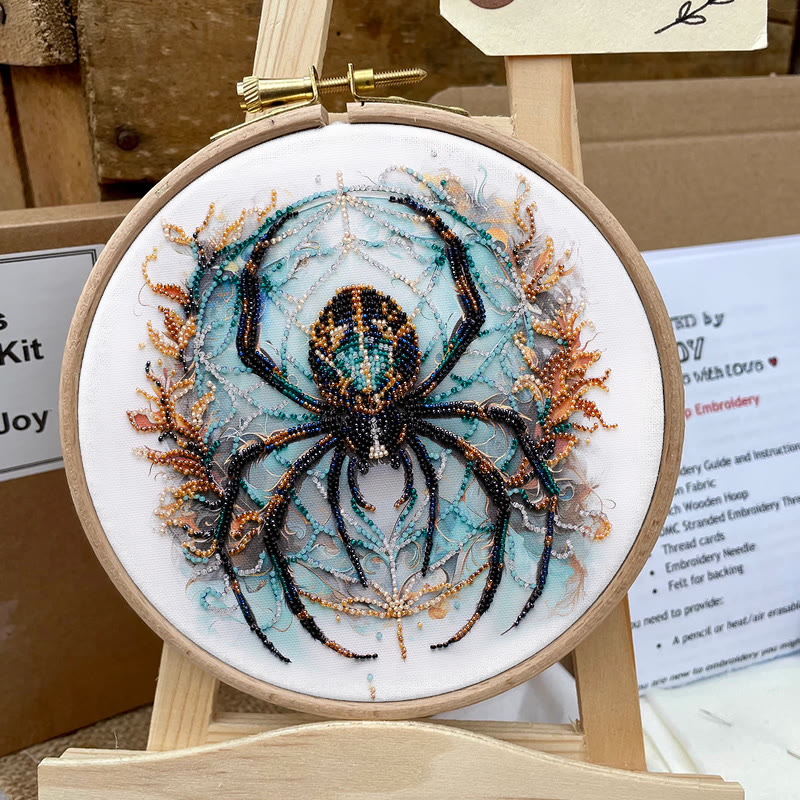 Rubbyoo Bead Embroidery Kit - Spooky Spider | Unique Halloween Handicraft | Diy Holiday Decor - image 8