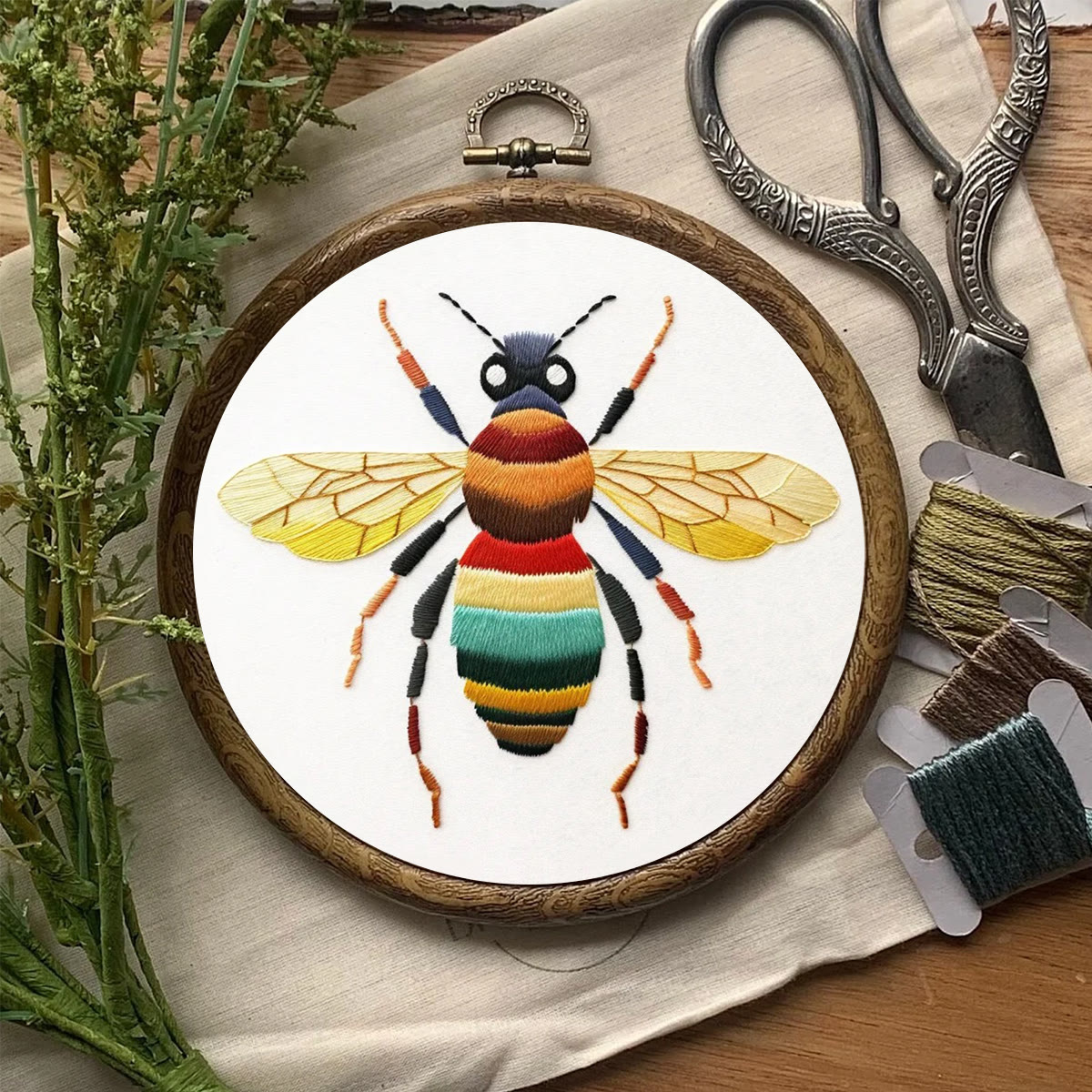 Rubbyoo Embroidery Kit- Colorful Bee | Diy Craft Kits  For Beginners - image 8