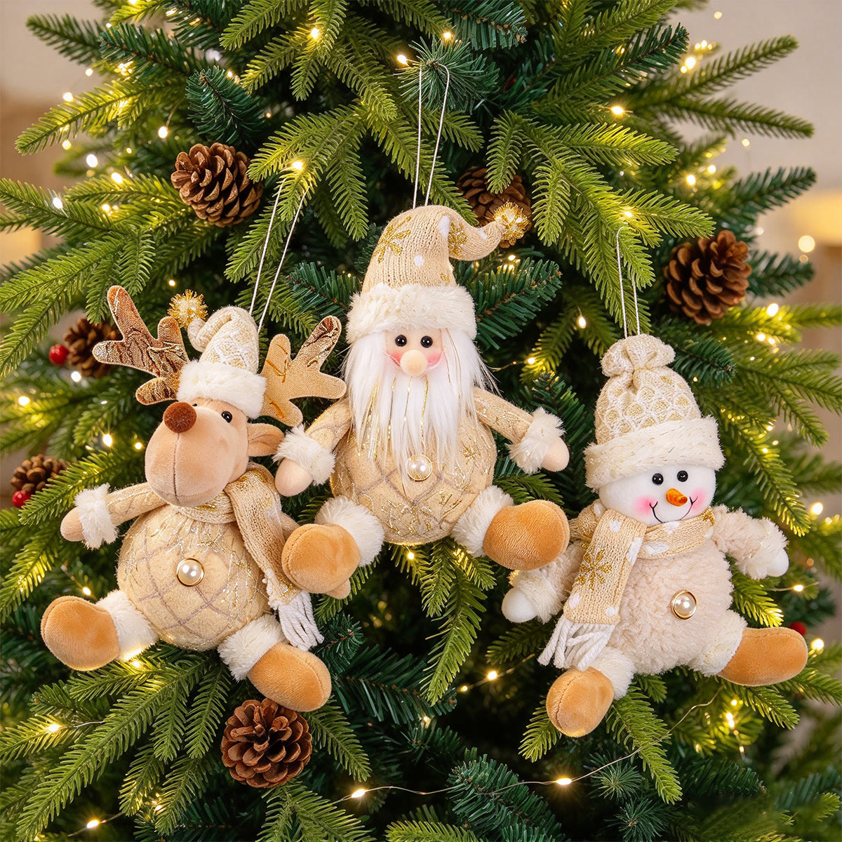 Rubbyoo Christmas Plush Ornament - Adorable Fireplace Decor | Heartwarming Xmas Tree Hanging - image 1