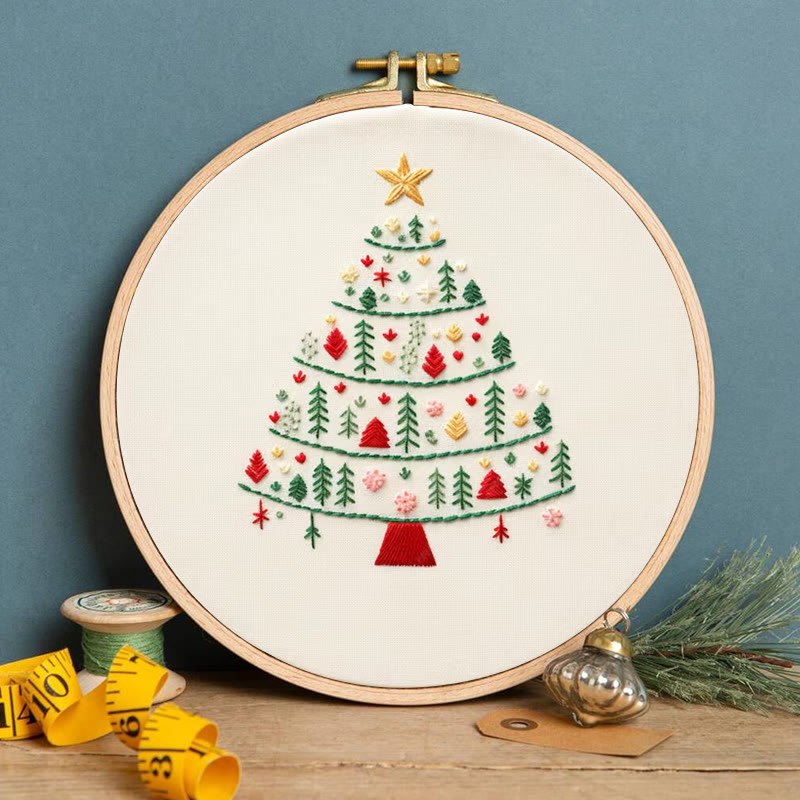 Rubbyoo Embroidery Kit-  Christmas Elements Tree - image 3