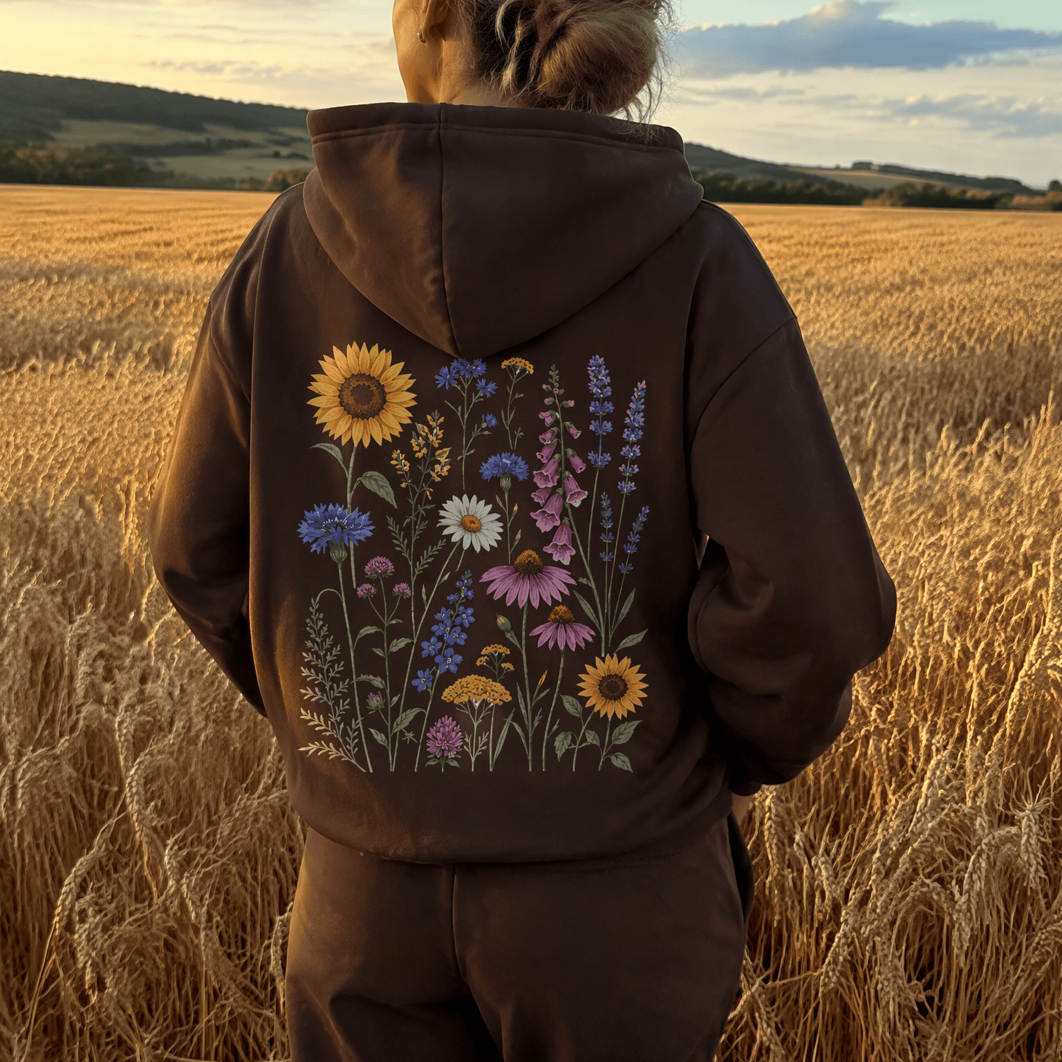 Rubbyoo Sunflower Garden Unisex Hoodie For Flower Lover - image 7