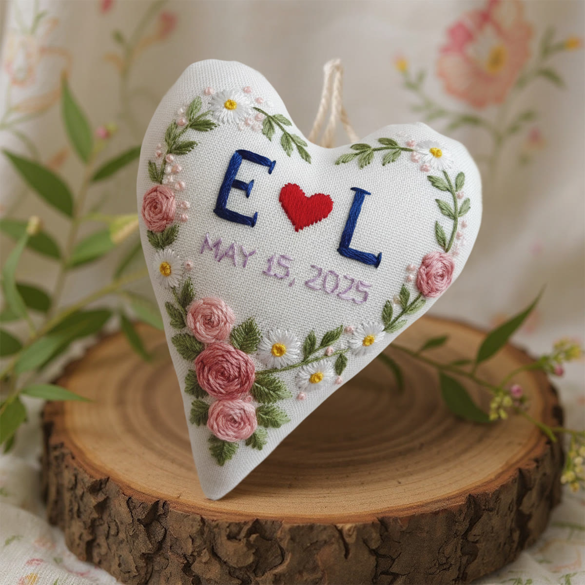 Rubbyoo Heart Embroidery Kit - Charming Rose | Valentine's Day Decor | Floral Handmade Craft  - image 6