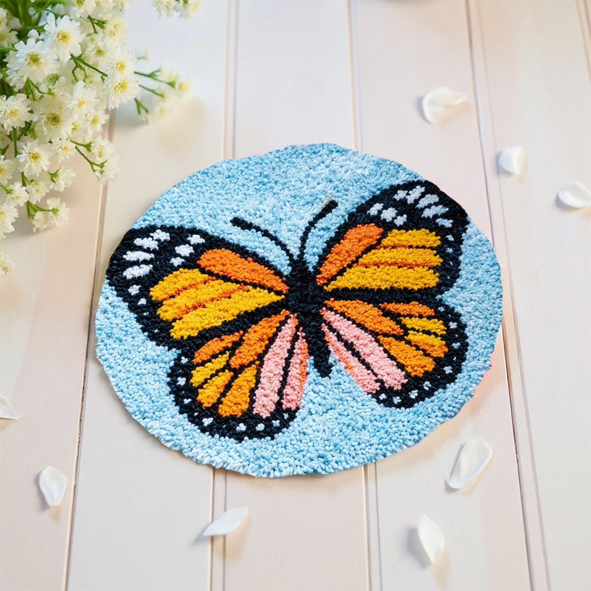 Rubbyoo Latch Hook Rug Kit - Enchanting Butterfly | Unique Handmade Decor | Diy Versatile Craft  - image 10