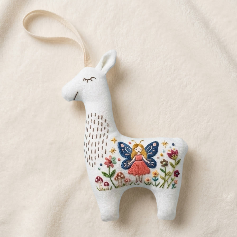 Rubbyoo Llama Embroidery Kit - Flying Fairy | Unique Home Ornament | Precious Gift For Mom - image 9