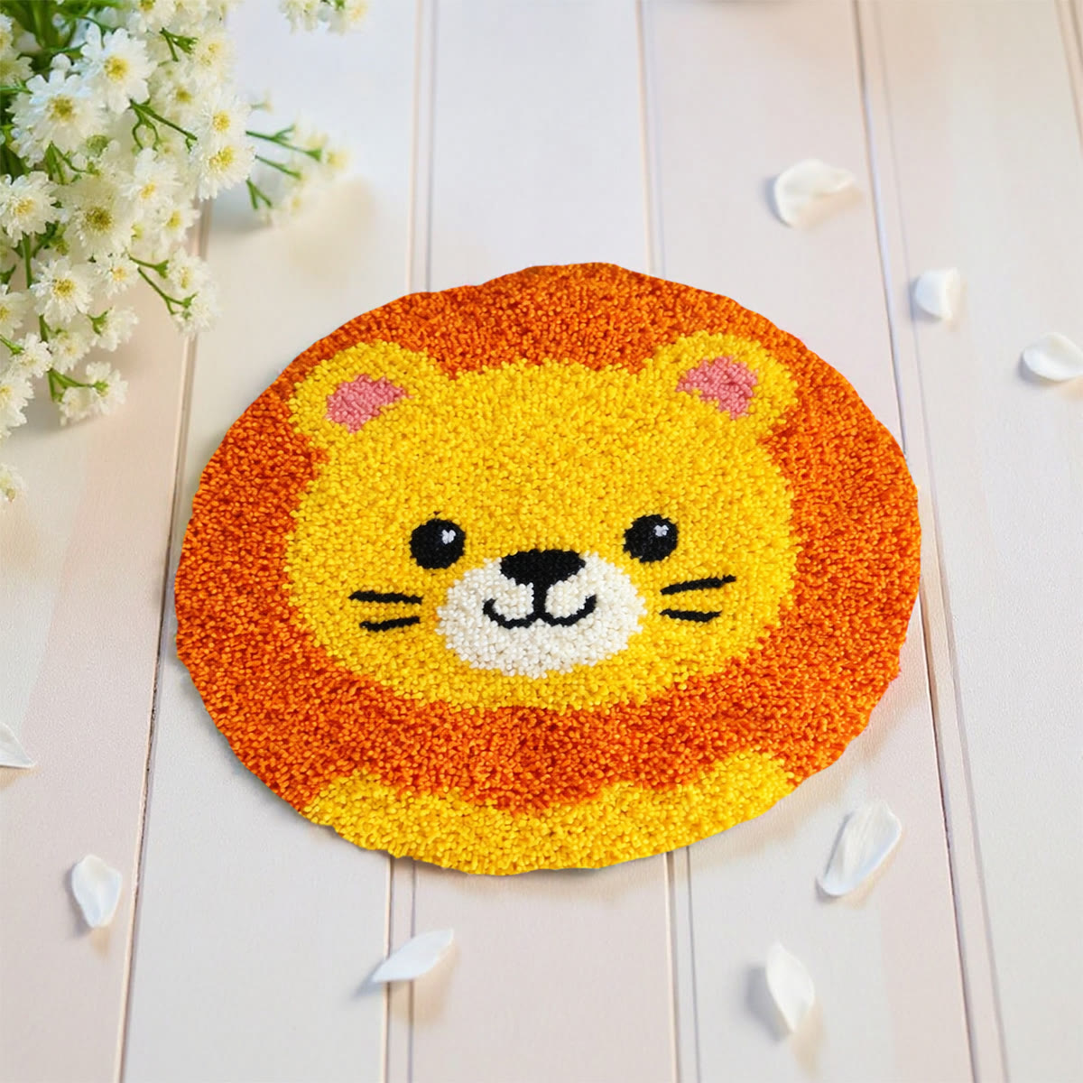 Rubbyoo Latch Hook Rug Kit - Little Lion | Adorable Animal Art | Nice Room Decoration  - image 9