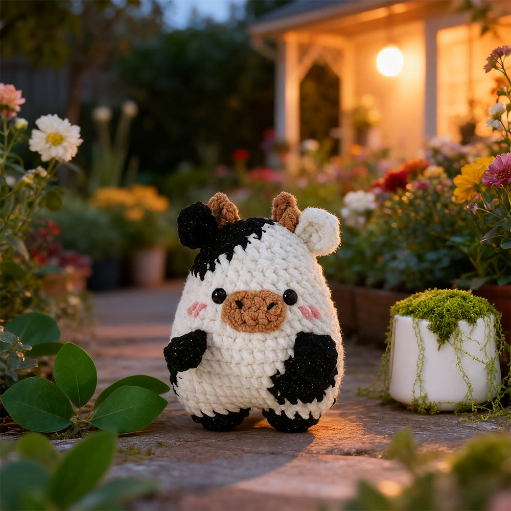 Diy Handmade Milk Cow Crochet Kit - Adorable Bag Pendant | Perfect Handmade Craft For Kids - image 5