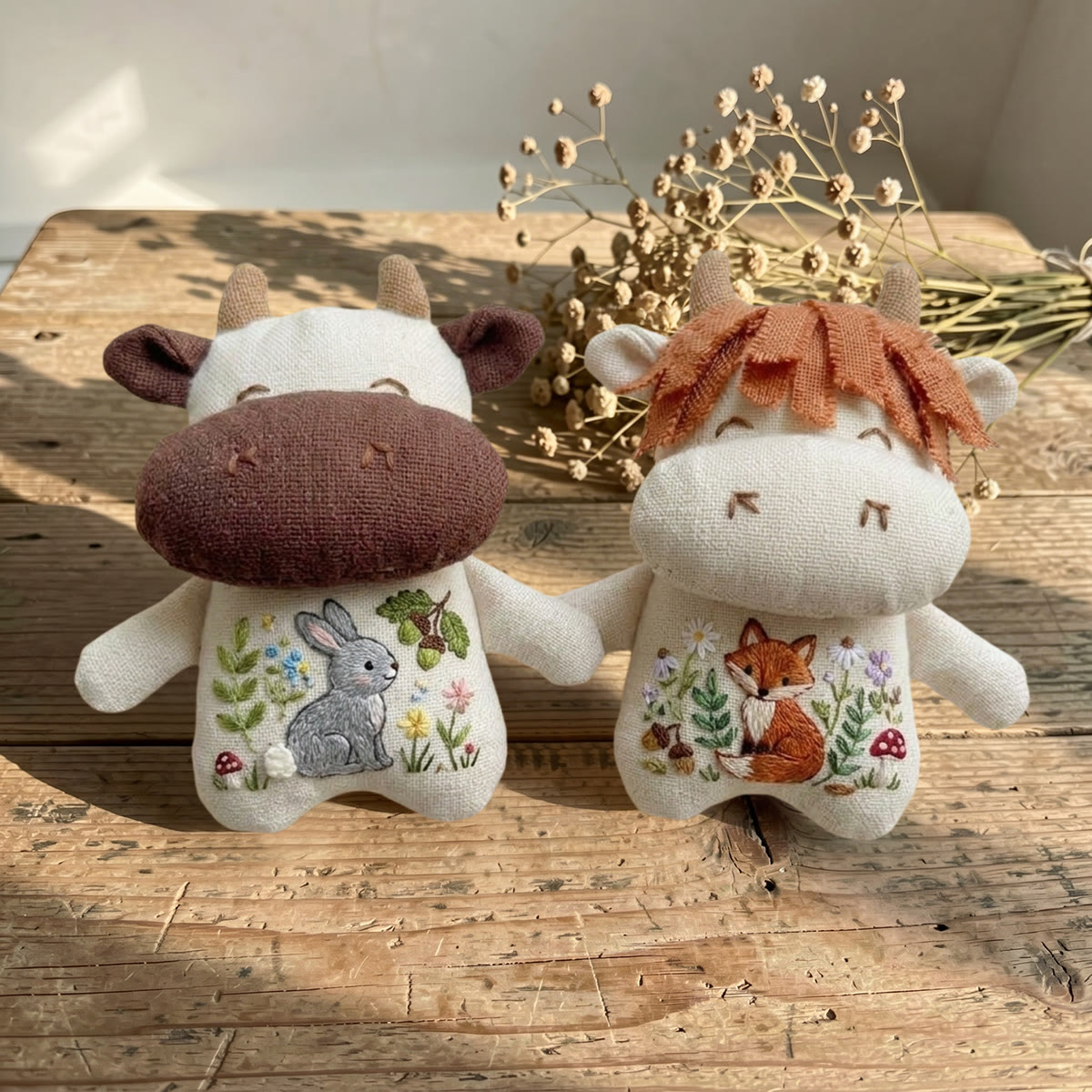Rubbyoo Stuffed Cow Embroidery Kit | Lovely Animal Printing Decor | Educational Kid's Handmade Amusement - image 5