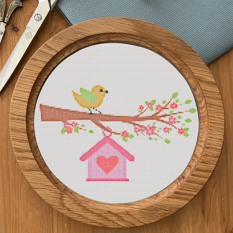  Cross Stitch Kit - Little Bird On A Branch | Creative Wall Decoration | Unique Stitch Artwork - image 8