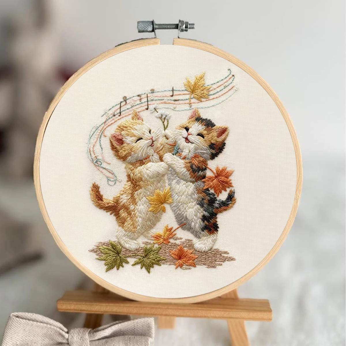Rubbyoo Embroidery Kit - Adorable Cats | Handmade Animal Craft | Diy Hoop Art - image 4
