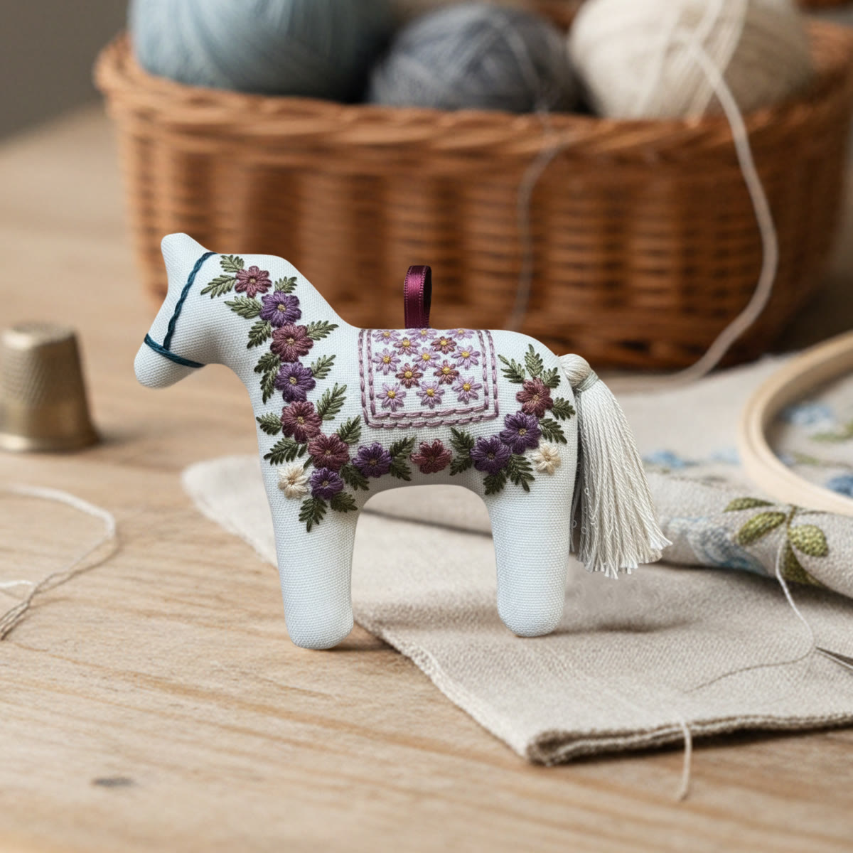 Rubbyoo Horse Embroidery Kit - Little Flower | Handmade Craft For Her | Diy Car Accessories - image 8