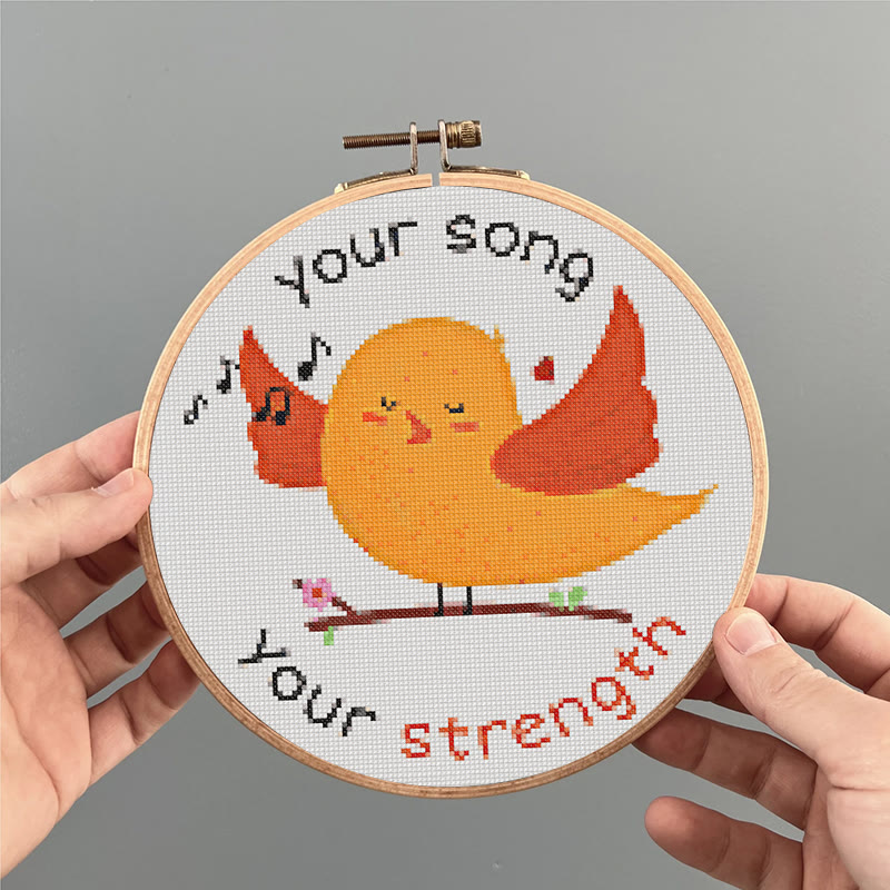  Cross Stitch Kit - Positive Singing Bird | Diy Decorative Artwork | Nice Handicraft For Friends - image 8