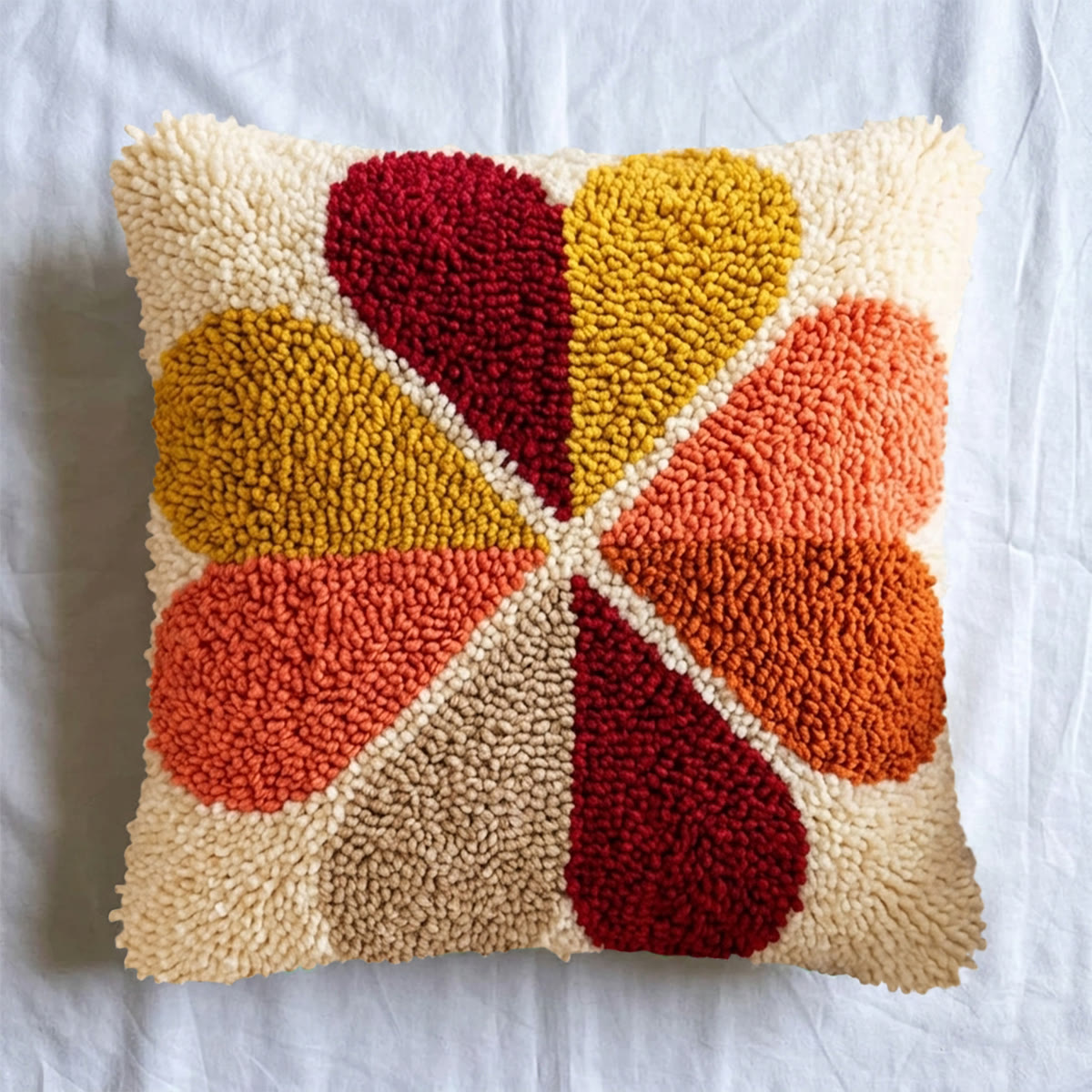 Rubbyoo Latch Hook Pillow Kit - Blooming Heart | Bed Decorative Pillow | Unique Housewarming Gift  - image 6