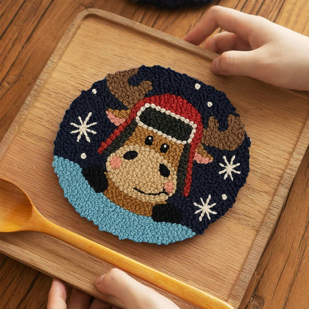  Cute Elk Punch Needle Kit - Handmade Animal Art | Perfect Holiday Gift - image 12
