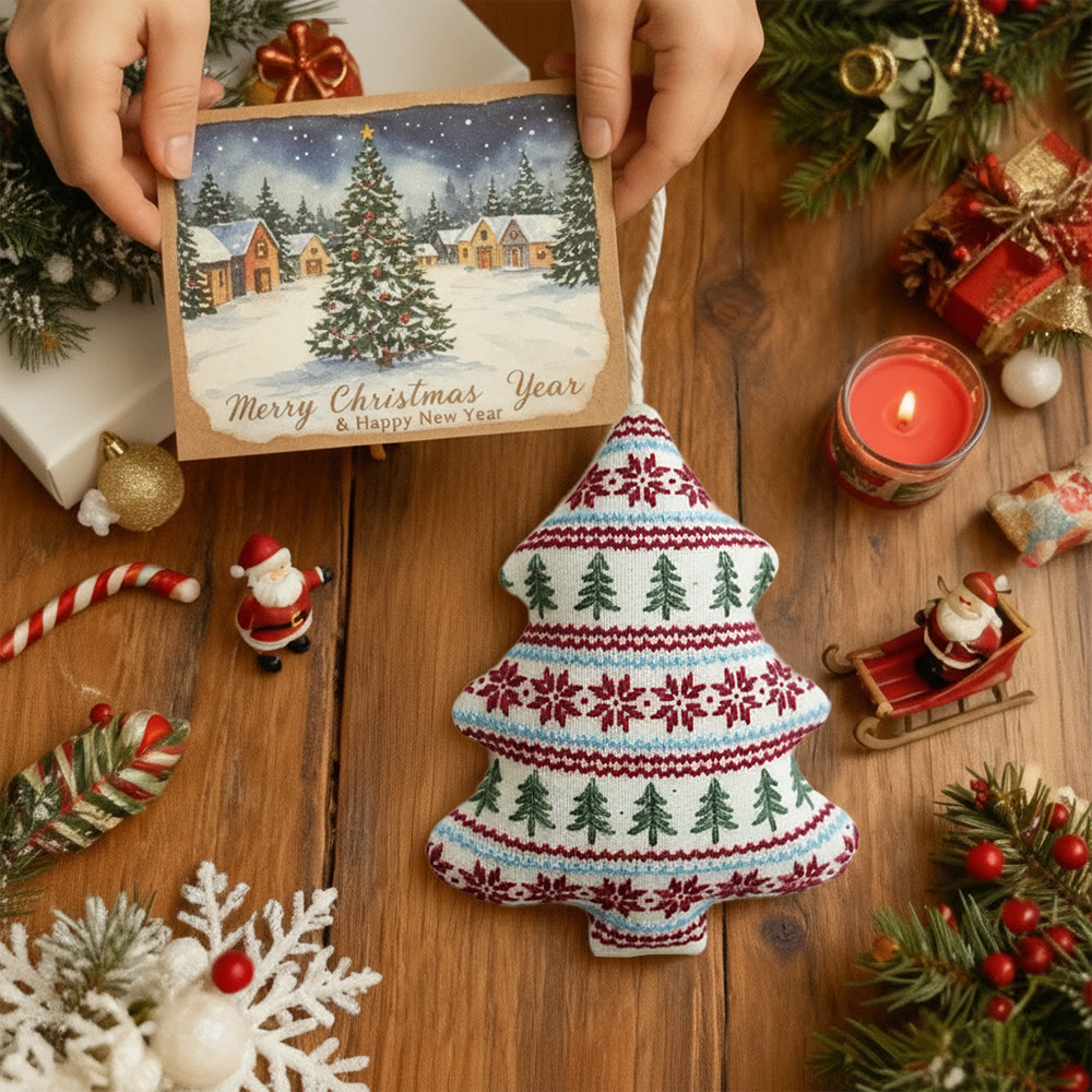 Rubbyoo Tree-shaped Embroidery Kit - Fair Isle Tree Pattern | Beginner-friendly Diy | Home Decor Hanger - image 8