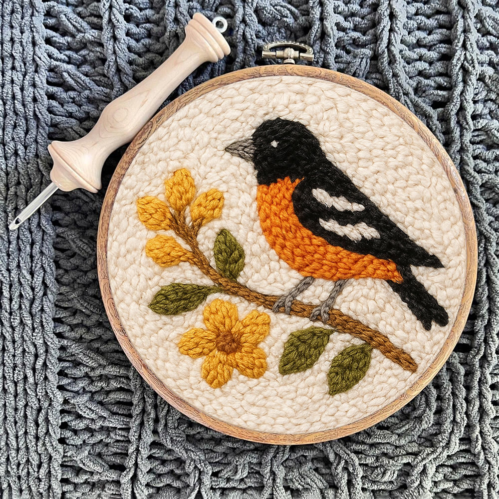 Oriole Bird Punch Needle Kit - Decorative Gift For Housewarming | Perfect Craft For Bird Lovers - image 10
