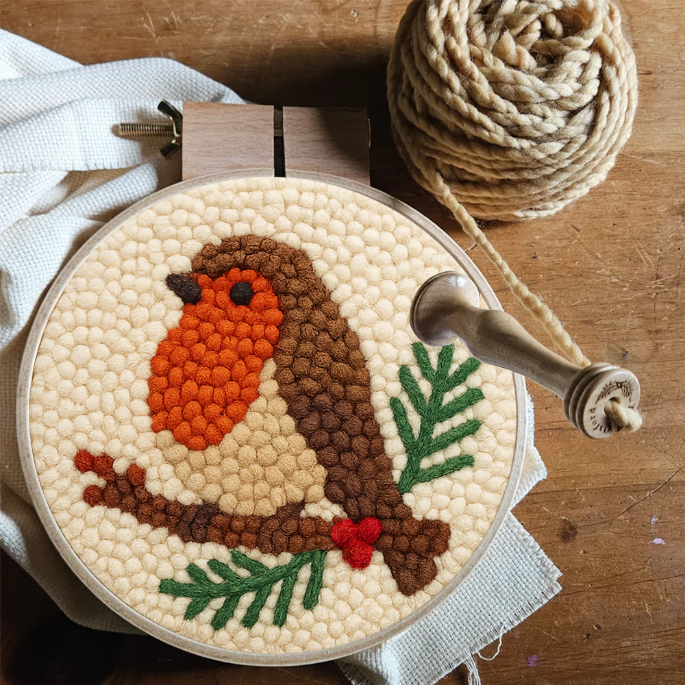 Branch-Perched Robin Punch Needle Kit – Delightful Decor Addition | Uncomplicated Handcraft Art - image 8