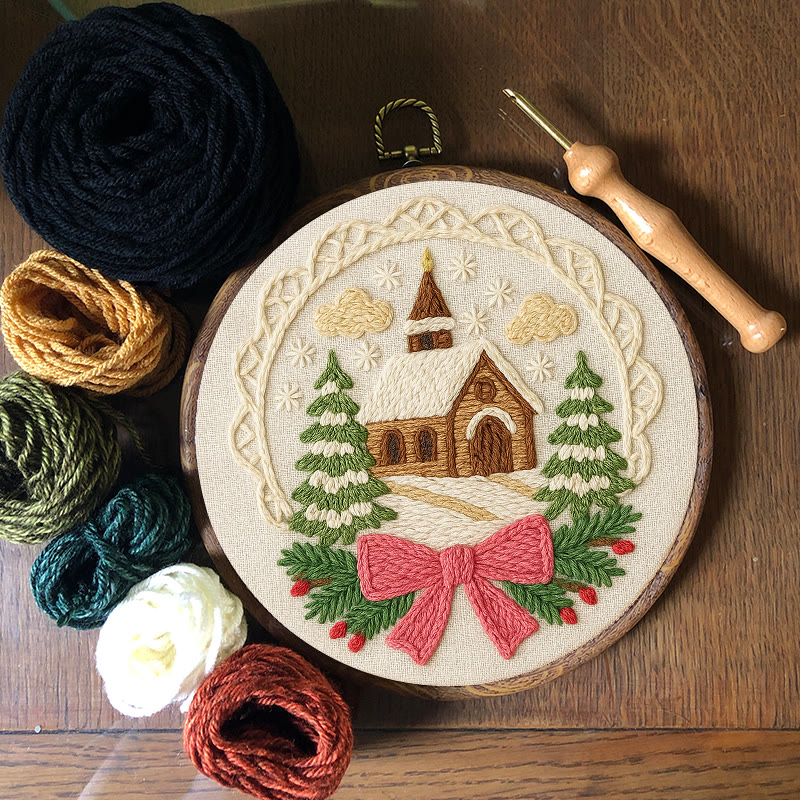 Warm House Punch Needle Kit - Unique Christmas Handicraft | Perfect Gift For Friend - image 8