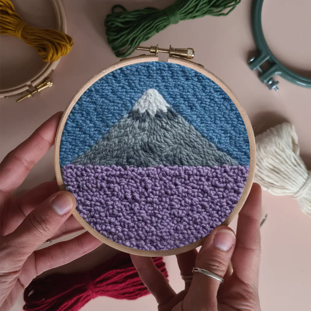 Soft-Hued Snow-Capped Mountain Punch Needle Kit – Literary Artistic Home Decor | Charming Gift For Her - image 10