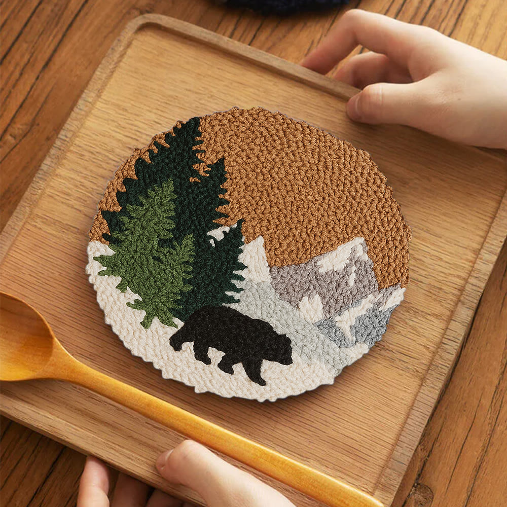 Snow Mountain Punch Needle Kit - Creative Handmade Coaster | Perfect Birthday Gift - image 10