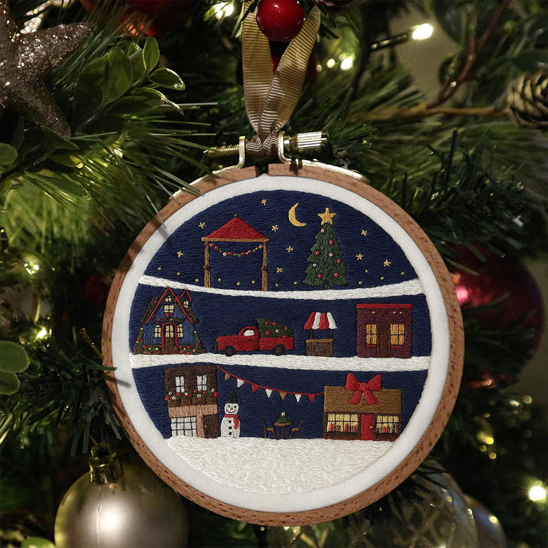 Rubbyoo Embroidery Kit - Wonderful Christmas Eve | Unique Christmas Gifts | Christmas Tree Ornaments - image 3