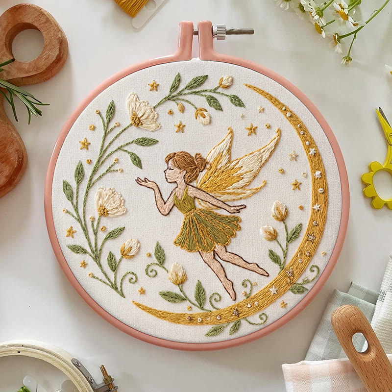 Rubbyoo Embroidery Kit - Magic Fairy | Diy Hoop Art | Nice Wall Hanging  - image 6