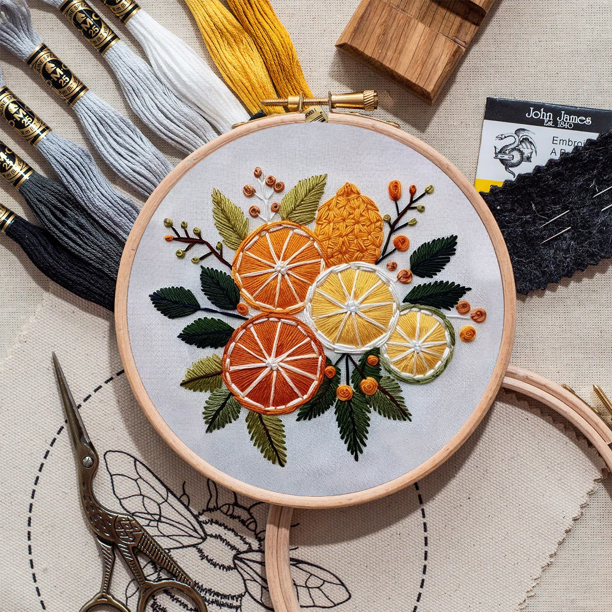 Rubbyoo Embroidery Kit- Orange Slices - image 9
