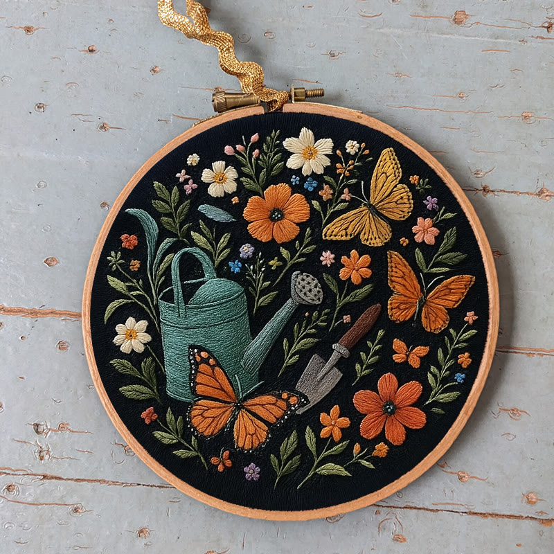 Rubbyoo Embroidery Kit - Plants And Butterfly | Diy Aesthetic Needlework Gift | Stunning Wall Decor  - image 8